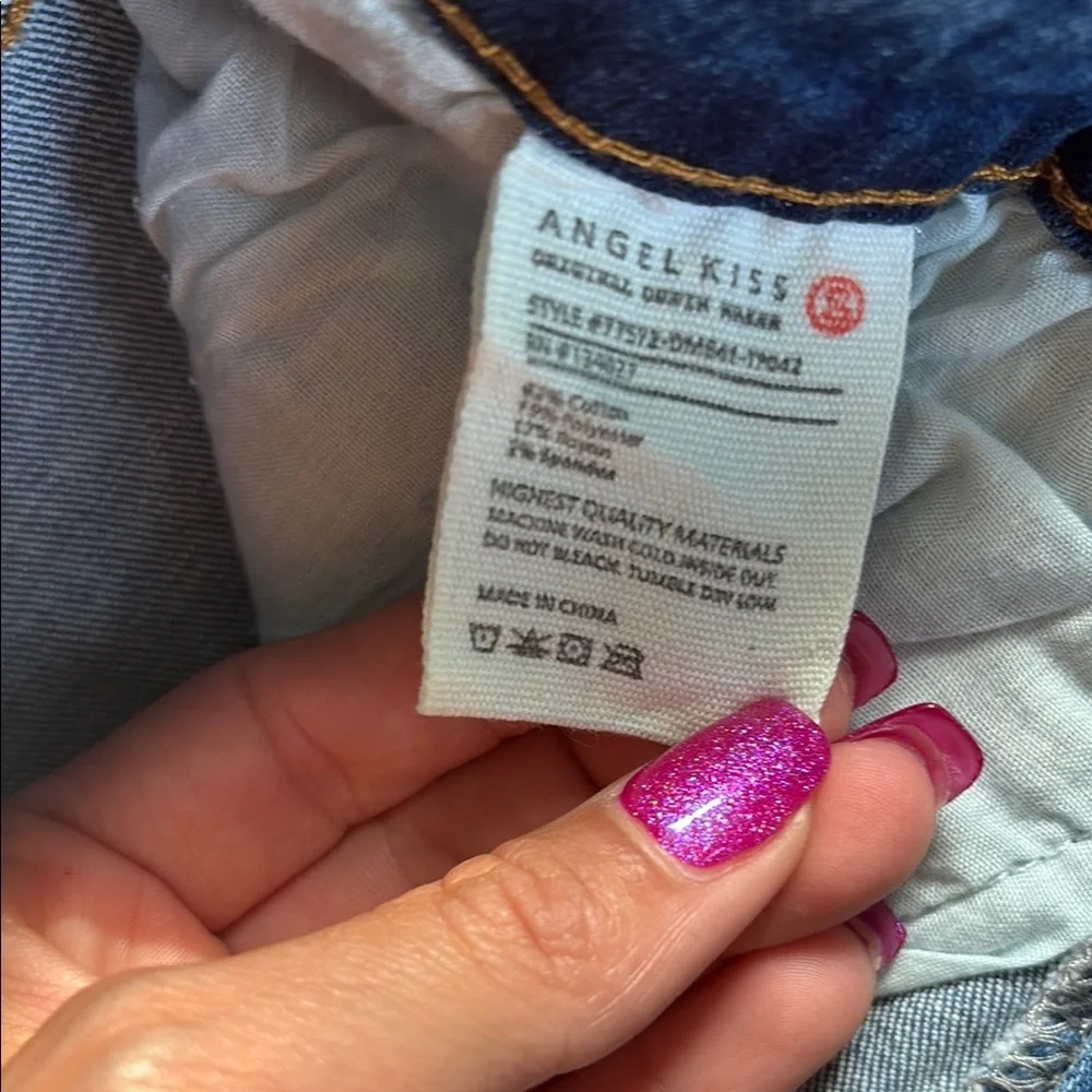 Angel Kiss women’s  Denim Mini Skirt with Red Accents size Small New with tags - Picture 6 of 6